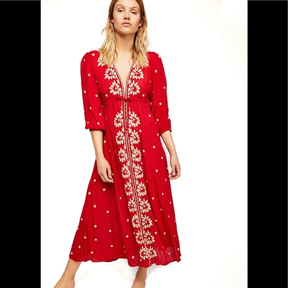 Free People Dresses & Skirts - NWT Women’s Free People Embroidered Maxi Dress M
